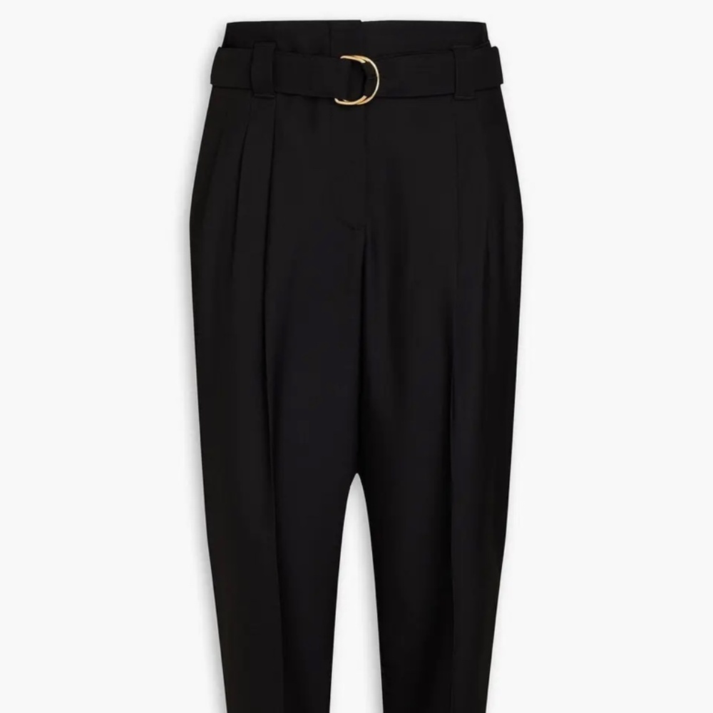 Another Tomorrow Pleated Wool Tapered Pants NWT